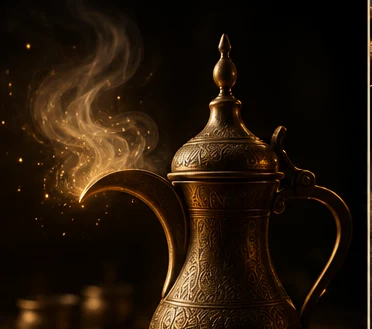 دلة قهوة عربية تقليدية ترمز لهوية أروما IPTV